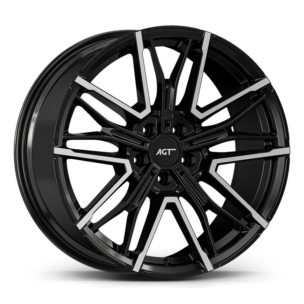8.5X19 5X112 19272-1 ET33 66.6 GLOSS BLACK DIAMOND